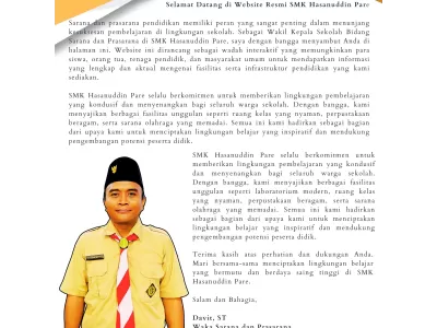 Prakata Waka Sarana dan Prasarana