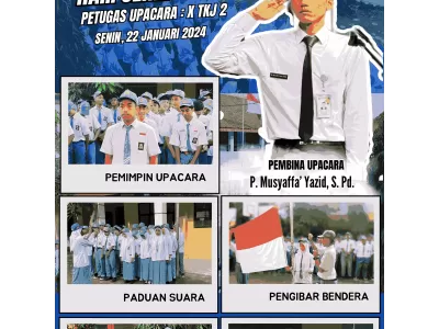 Upacara Bendera Petugas X TKJ 2